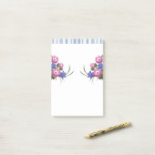 Post-it Notes Rayure Floral (Sur un bureau)
