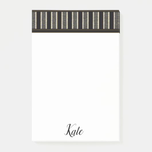 Post-it Notes Rayure Marron (Devant)