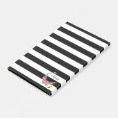 Post-it Notes Rayure Noire Fleur de Bourdon (Incliné)
