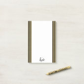 Post-it Notes Rayure Or et Noir (Sur un bureau)