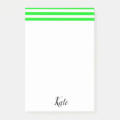 Post-it Notes Rayure Verte (Devant)