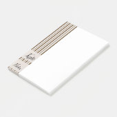 Post-it Notes Rayures Marron (Incliné)