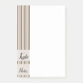 Post-it Notes Rayures Marron (Devant)