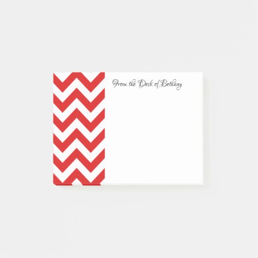 Post-it® Notes Red Chevron (Devant)