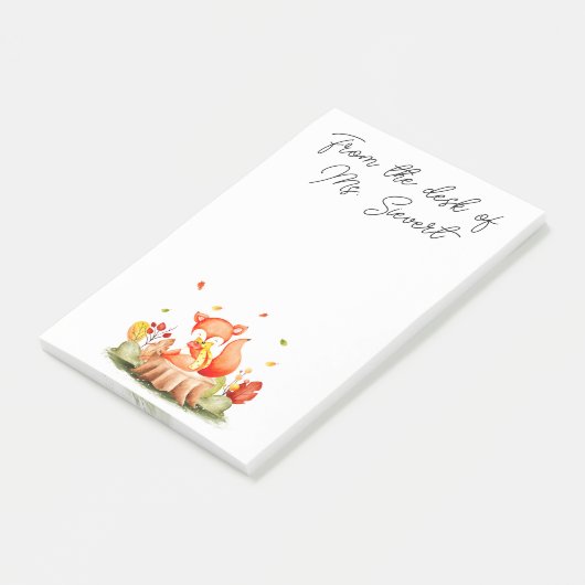Post-it Notes Renard Automnal Mignon (Incliné)