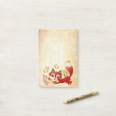 Post-It Notes Renard Ludique 4x6 (Sur un bureau)