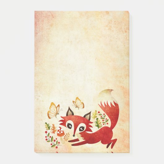 Post-It Notes Renard Ludique 4x6 (Devant)