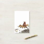 Post-it Notes Renard Souris Ver (Sur un bureau)