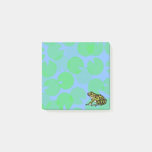 Post-it® Notes repositionnables de grenouille avec nénuphar (Devant)