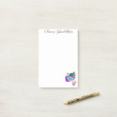 Post-it Notes Retour à l'école Cochon (Sur un bureau)