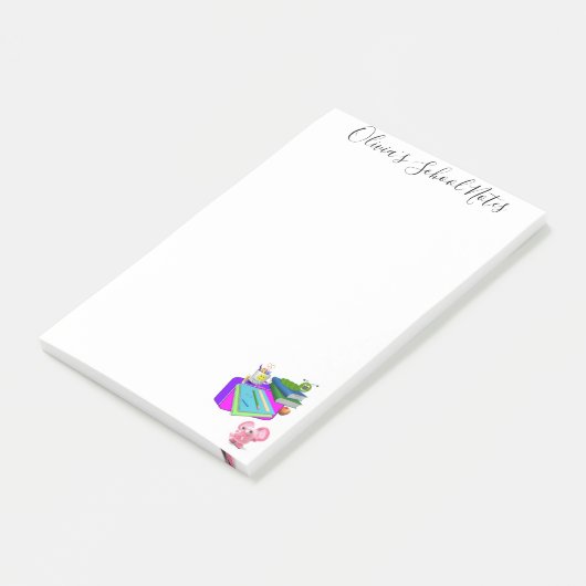 Post-it Notes Retour à l'école Cochon (Incliné)