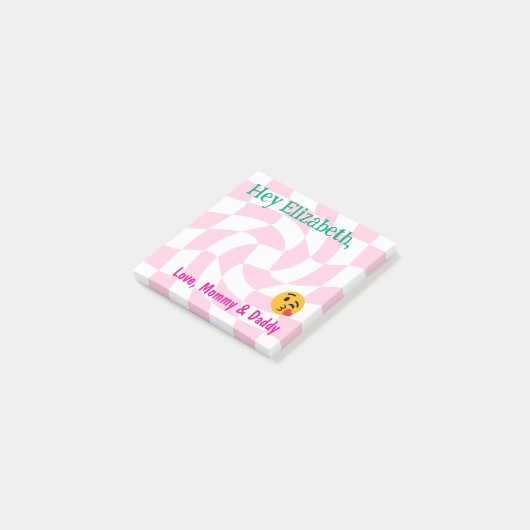Post-it® Notes Retro Checker (Incliné)