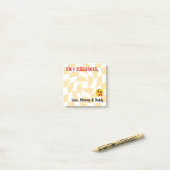 Post-it® Notes Retro Checker (Sur un bureau)