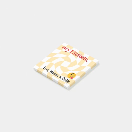 Post-it® Notes Retro Checker (Incliné)