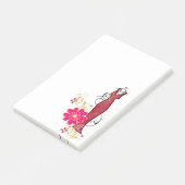 Post-it® Notes Robe Rouge Florale Fleurs Créateur de Robes (Incliné)