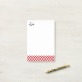 Post-it Notes Rood Geruit (Op bureau)