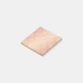 Post it Notes - Roos Gold Lattice Initiaal Name (Schuin)