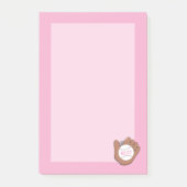 Post-It Notes Rose Fille Softball et Gant (Devant)