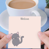 Post-It Notes Rose Pâle Chat Gris Endormi