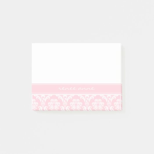 Post-it® Notes roses de Courrier-it® de monogramme de (Devant)