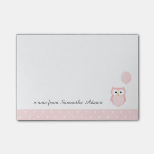 Post-it® Notes roses mignonnes de hibou