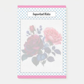 Post-it® Notes Roses rose et bleu (Devant)
