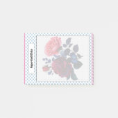 Post-it® Notes Roses rose et bleu (Devant)