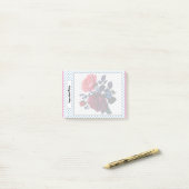 Post-it® Notes Roses rose et bleu (Sur un bureau)