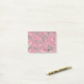 Post-It Notes Roses Rouges Personnalisés (Sur un bureau)