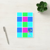Post-it Notes Roze Blauwe Vierkantjes (Kantoor)