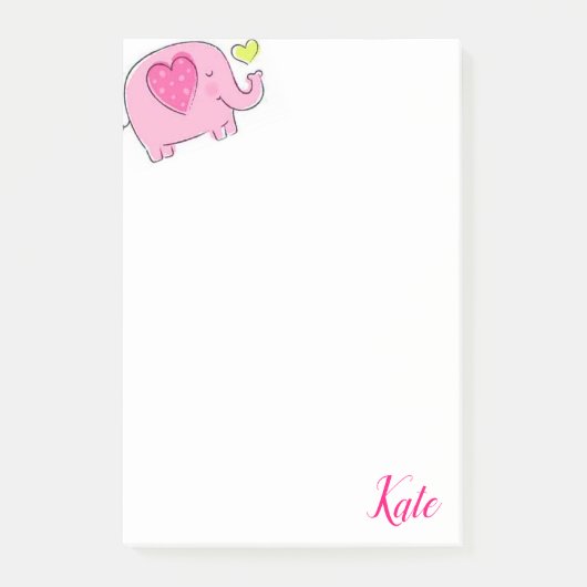 Post-it Notes Roze Olifant (Voorkant)