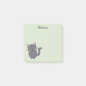 Post-It Notes Sage Chat Gris Endormi (Devant)