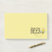 Post-It Notes Sauvez les Abeilles (Sur un bureau)
