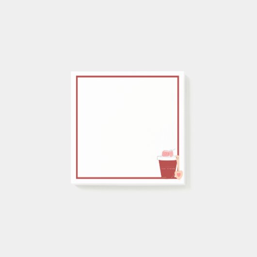 Post-It Notes | Schattigee ijsbeker en marshmallow (Voorkant)