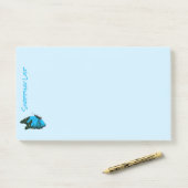 Post it Notes Shoping List Blue Butterfly (Op bureau)