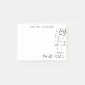 Post-it® Notes simples pour le médecin Costume blanc (Devant)