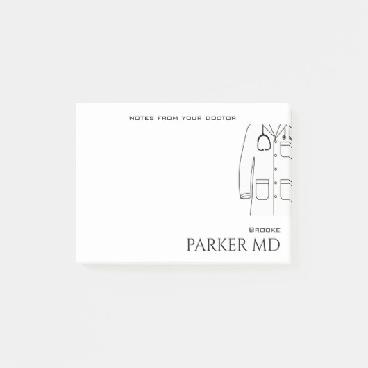Post-it® Notes simples pour le médecin Costume blanc (Devant)