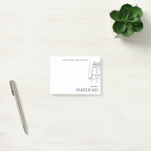 Post-it® Notes simples pour le médecin Costume blanc (Bureau)