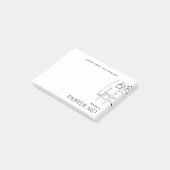 Post-it® Notes simples pour le médecin Costume blanc (Incliné)