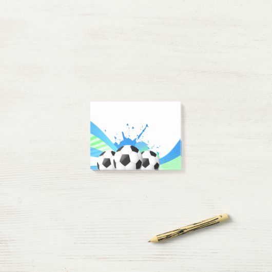 Post-it-Notes-Soccer Post-it® Notes (Op bureau)