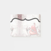 Post-it® Notes Stick Country Wood Key to my Heart Rustic T (Devant)