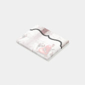 Post-it® Notes Stick Country Wood Key to my Heart Rustic T (Incliné)