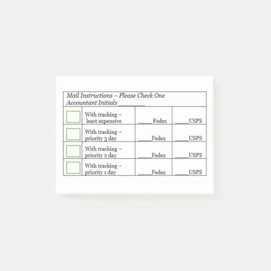 Post-it® Notes Stick - Pour Le Courrier (Devant)
