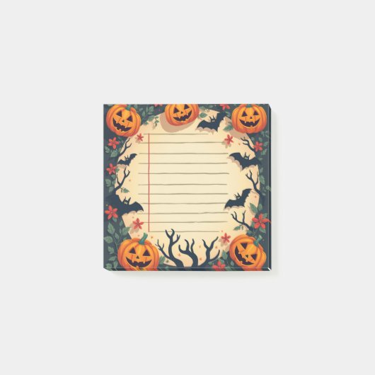 Post-it® Notes stickers Halloween éffrayantes avec Citrouil (Devant)