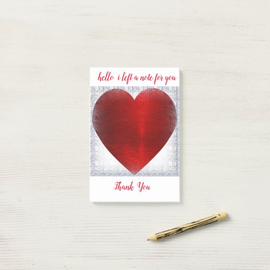 POST-IT® NOTES STICKY DU COEUR (Sur un bureau)