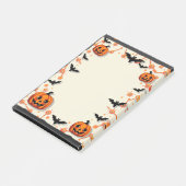 Post-it® Notes sticky Halloween avec Citrouilles et chauves (Incliné)