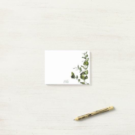 Post-it® Notes sur Eucalyptus (Sur un bureau)