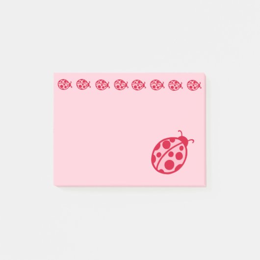Post-it® Notes sur le billet de Ladybugs rose (Devant)