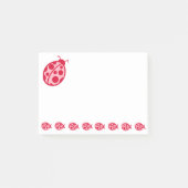 Post-it® Notes sur le billet de Ladybugs Rouge rose (Devant)