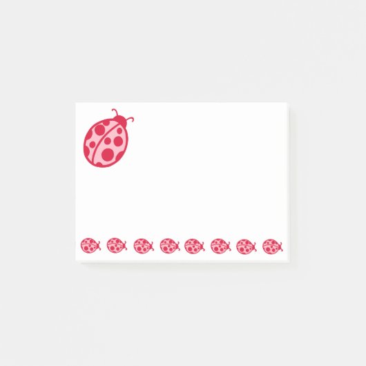 Post-it® Notes sur le billet de Ladybugs Rouge rose (Devant)